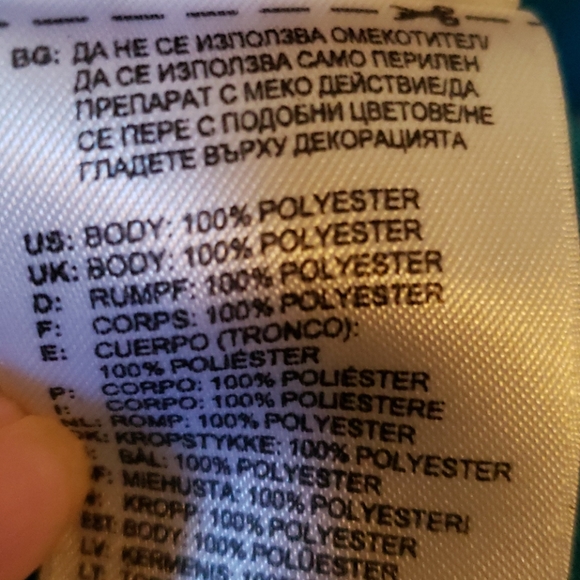 adidas Supernova Blue Tee w/ Zipper Pocket & Ear Bud Slot Size Medium - Picture 8 of 8